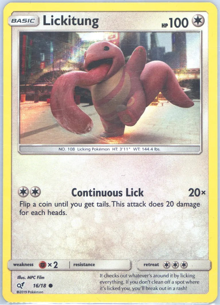 Lickitung card photo