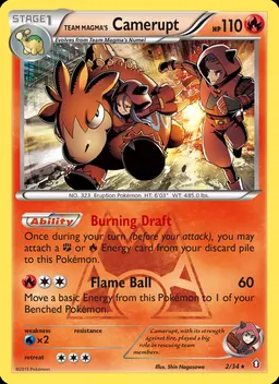 Team Magma's Camerupt card photo