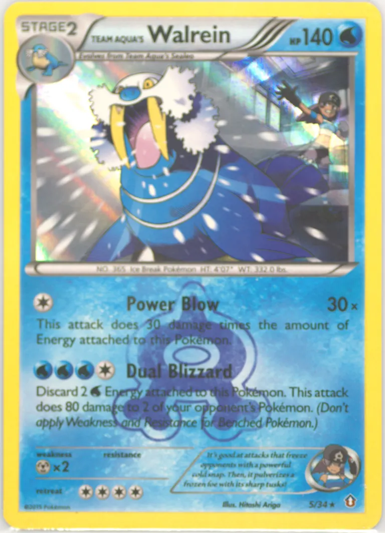 Team Aqua's Walrein card photo