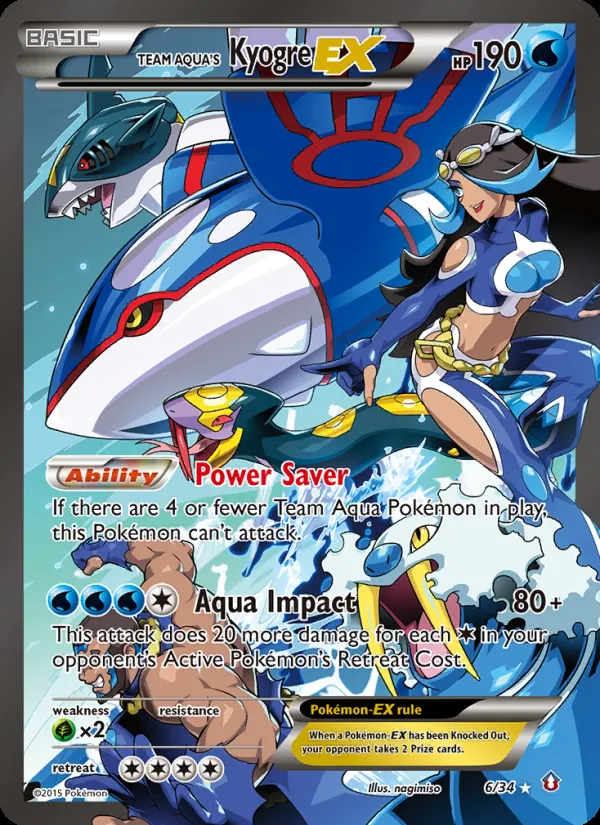 Team Aqua's Kyogre EX card photo