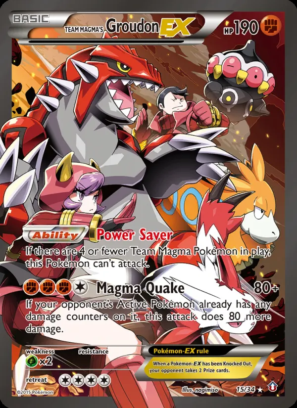 Team Magma's Groudon EX card photo