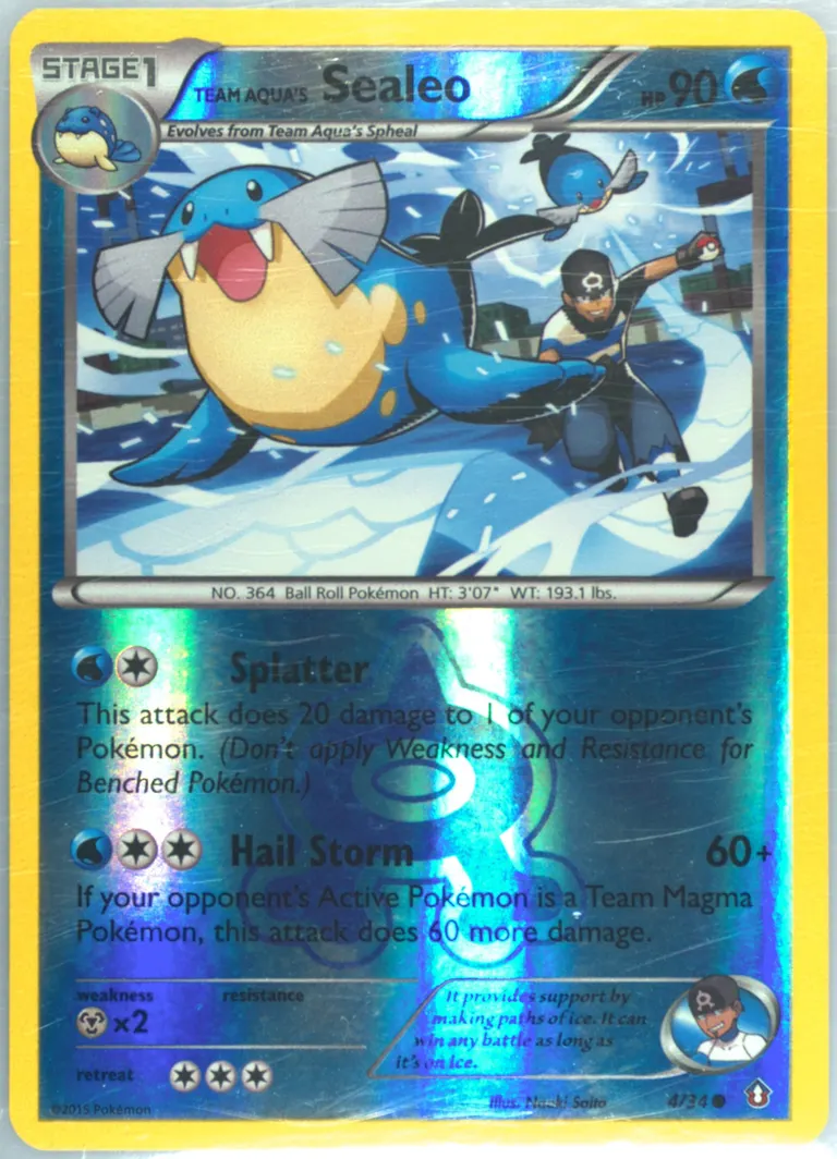 Team Aqua's Sealeo card photo