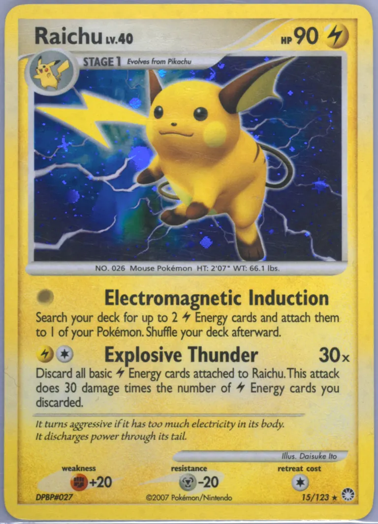 Raichu card photo