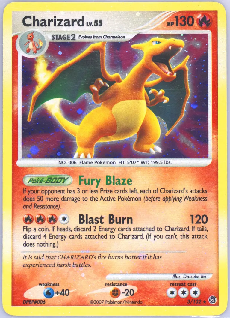 Charizard card photo