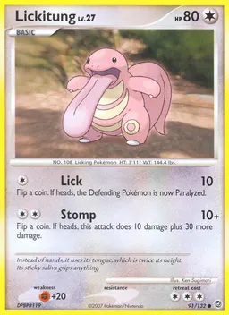 Lickitung card photo