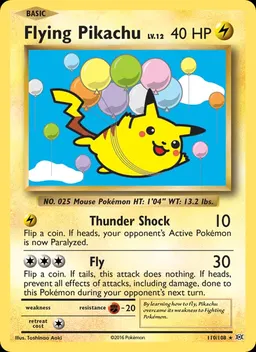 Flying Pikachu card photo