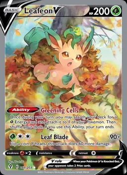 Leafeon V card photo