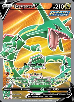 Rayquaza V card photo