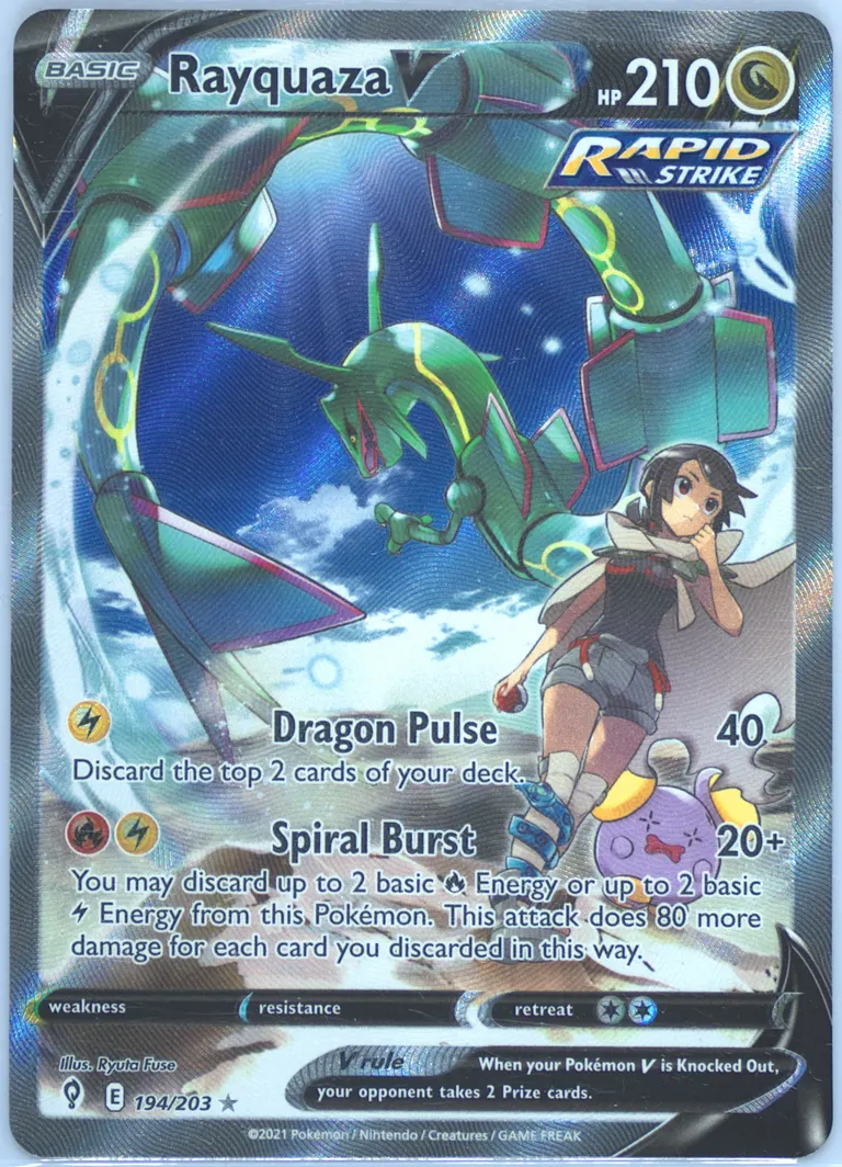 Rayquaza V card photo