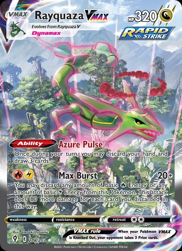 Rayquaza VMAX card photo