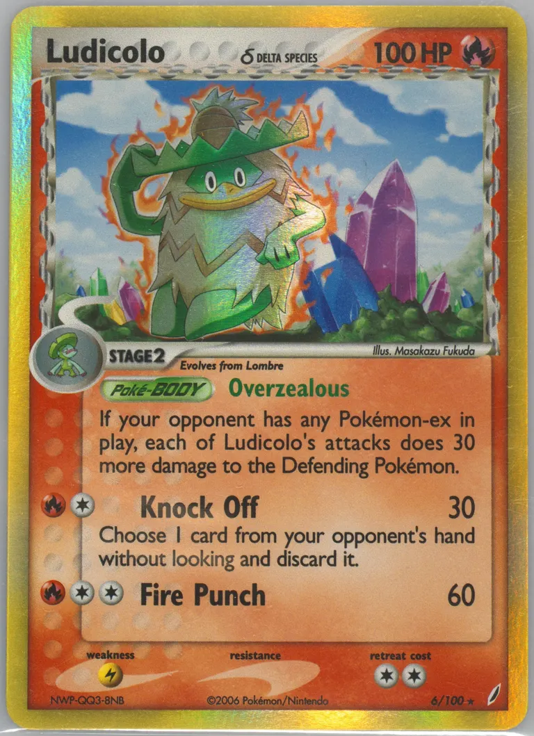 Ludicolo δ card photo