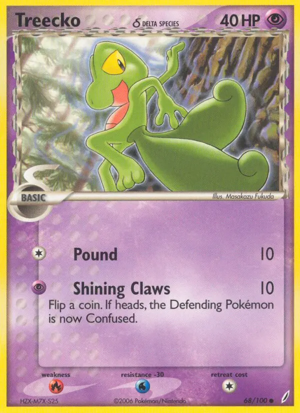 Treecko δ card photo