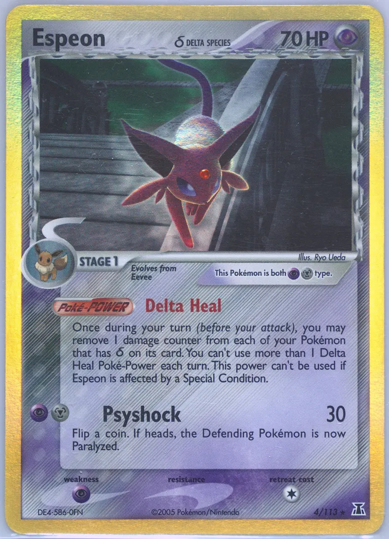 Espeon δ card photo