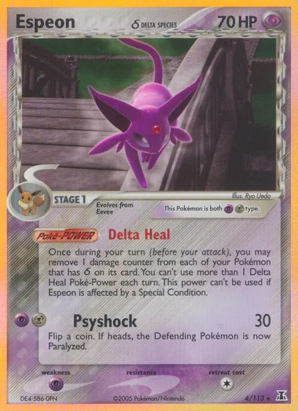 Espeon δ card photo