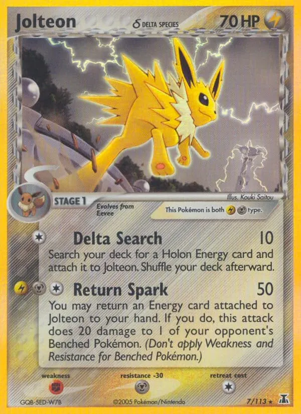 Jolteon δ card photo