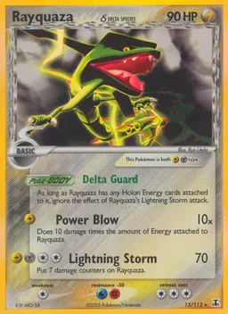 Rayquaza δ card photo