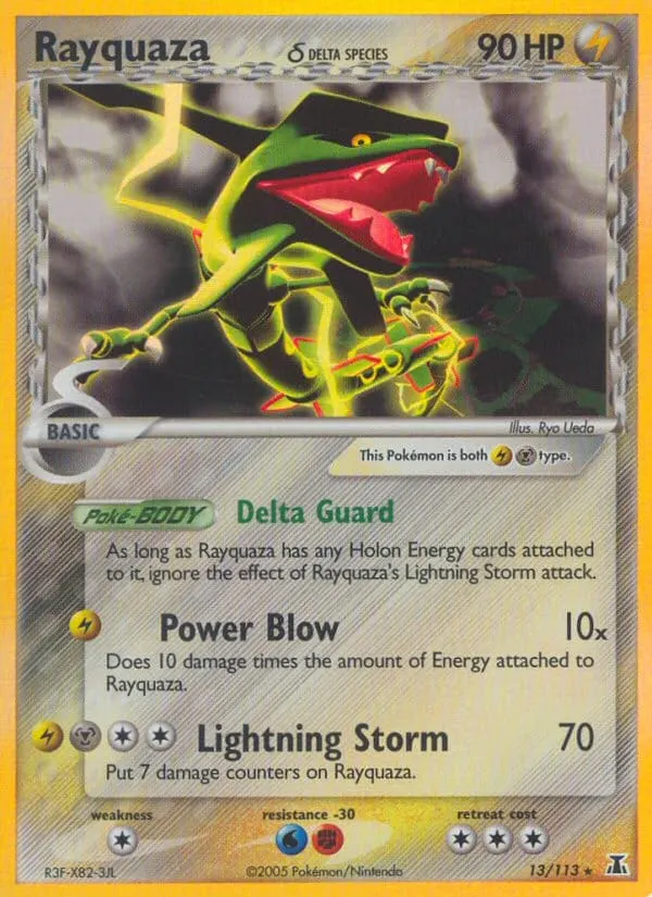 Rayquaza δ card photo