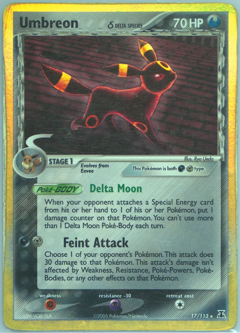 Umbreon - Pokemon Delta Species #17 PSA 7