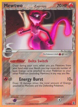 Mewtwo δ card photo