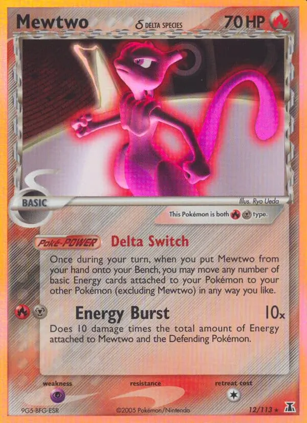 Mewtwo δ card photo