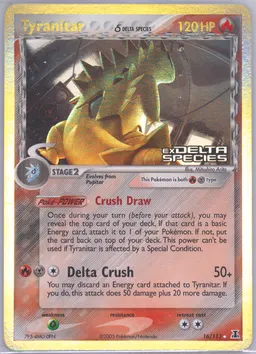 Tyranitar δ card photo