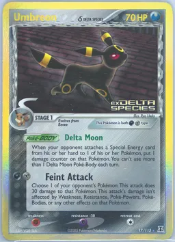 Umbreon δ card photo