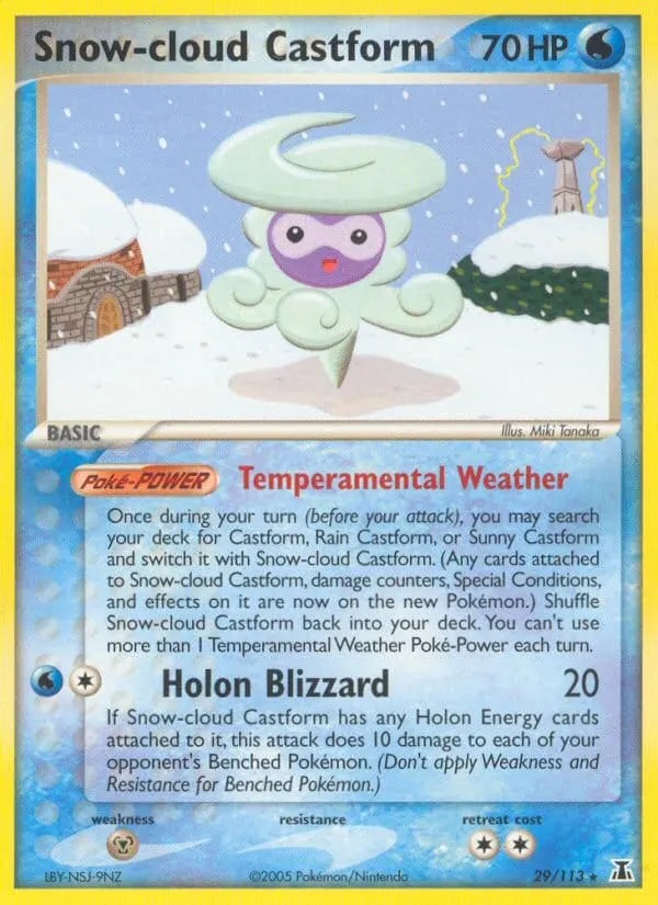 Snow-cloud Castform card photo