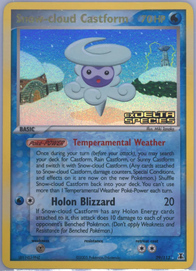 Snow-cloud Castform card photo