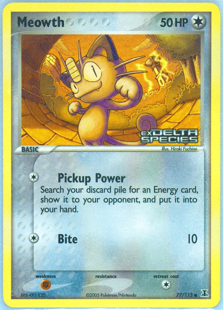 Meowth card photo