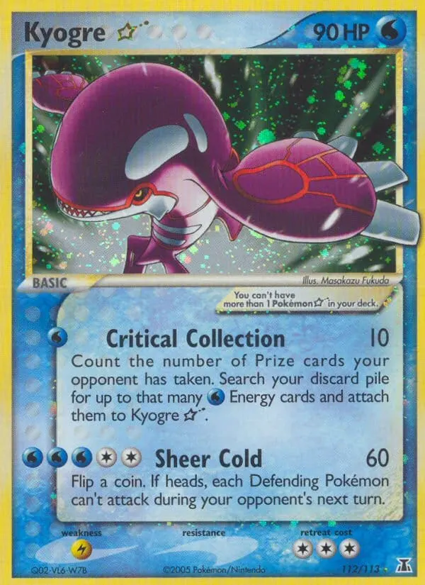 Kyogre Star card photo