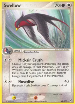 Swellow card photo