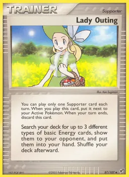 Lady Outing card photo