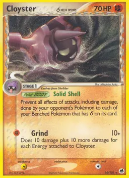 Cloyster δ card photo