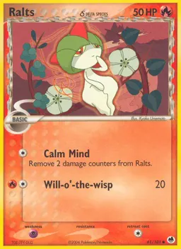 Ralts δ card photo