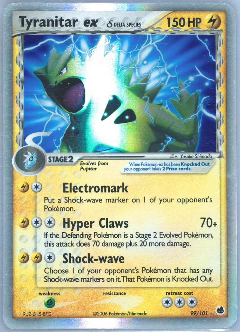 Tyranitar ex δ card photo