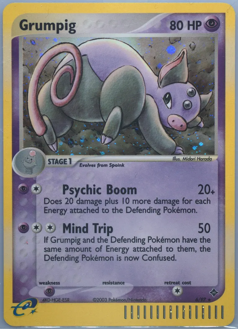 Grumpig card photo