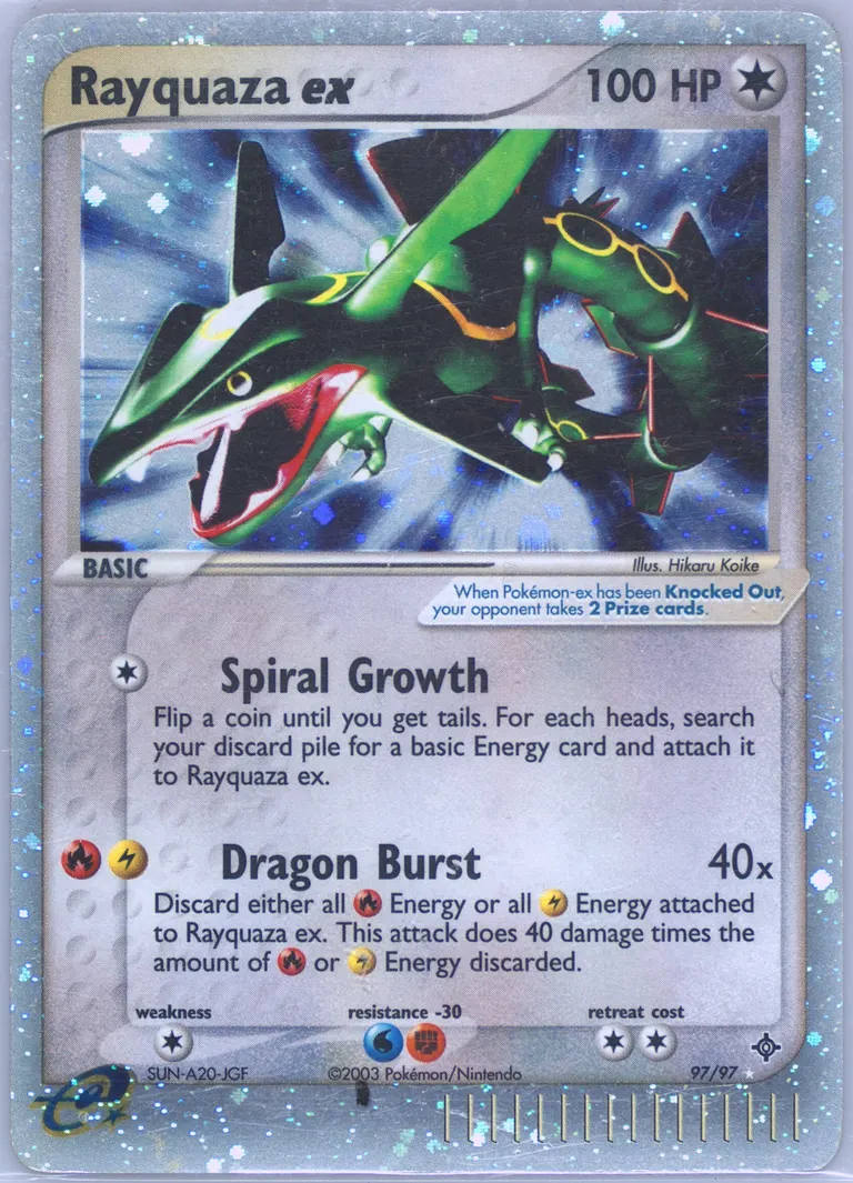 Rayquaza ex card photo