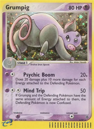 Grumpig card photo