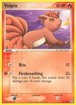 Vulpix card photo