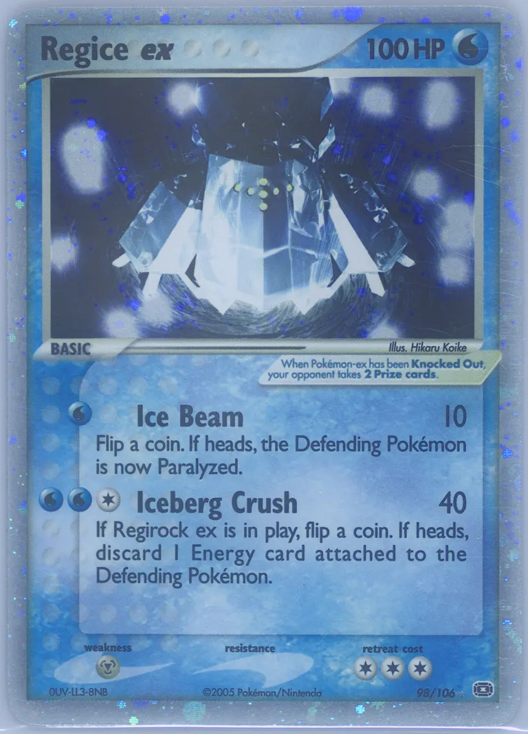 Regice ex card photo