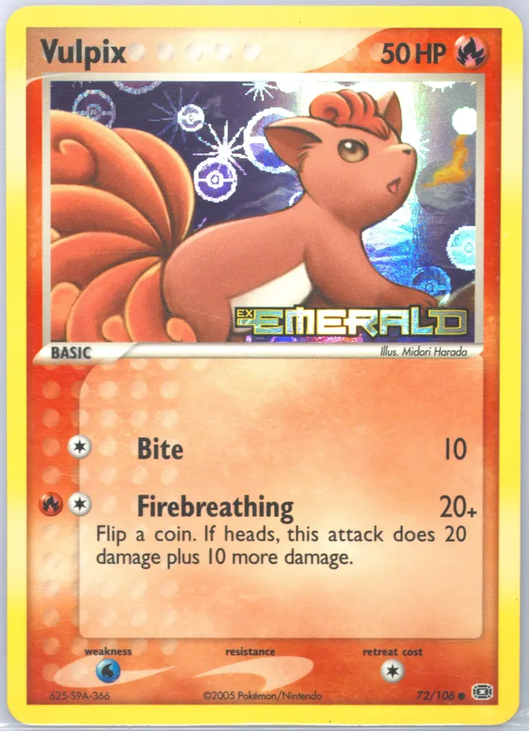 Vulpix card photo