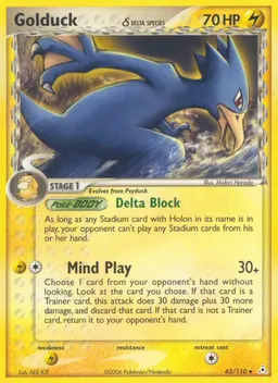 Golduck δ card photo