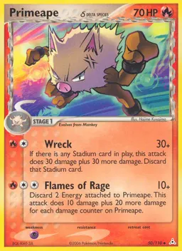 Primeape δ card photo