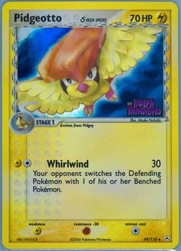 Pidgeotto δ card photo