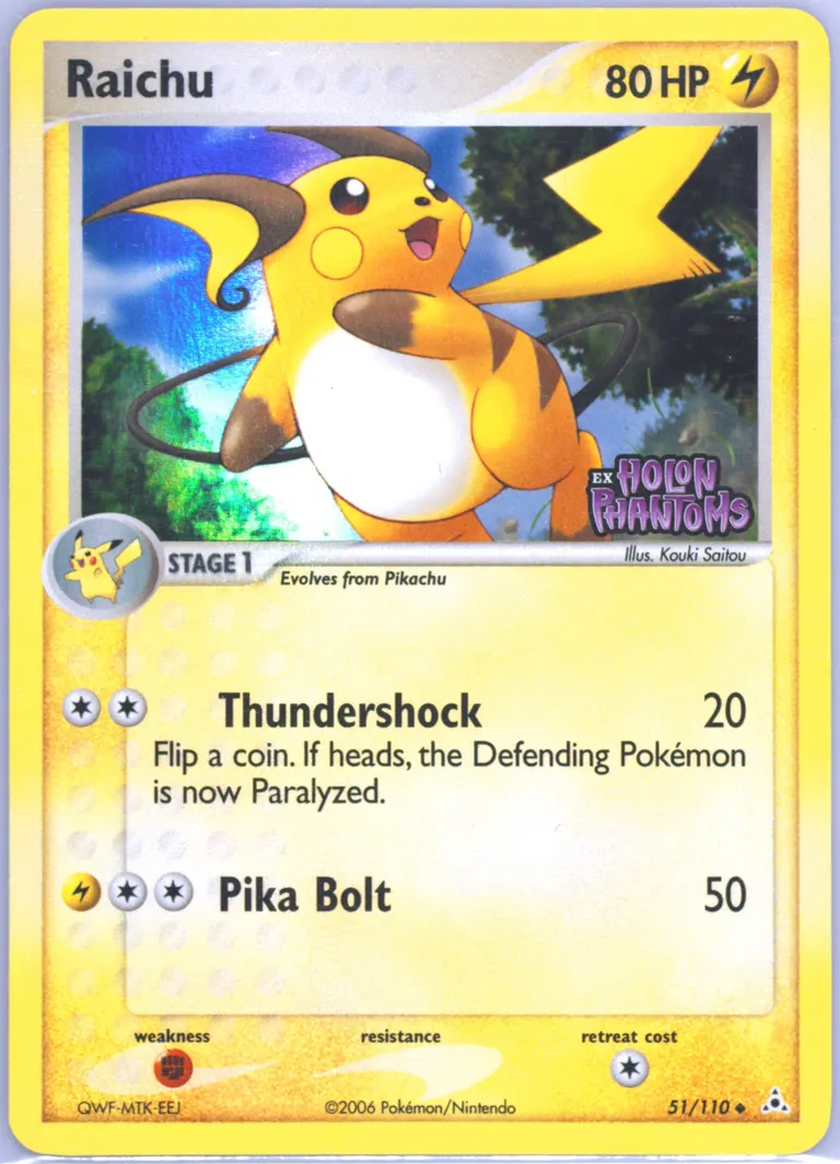 Raichu card photo