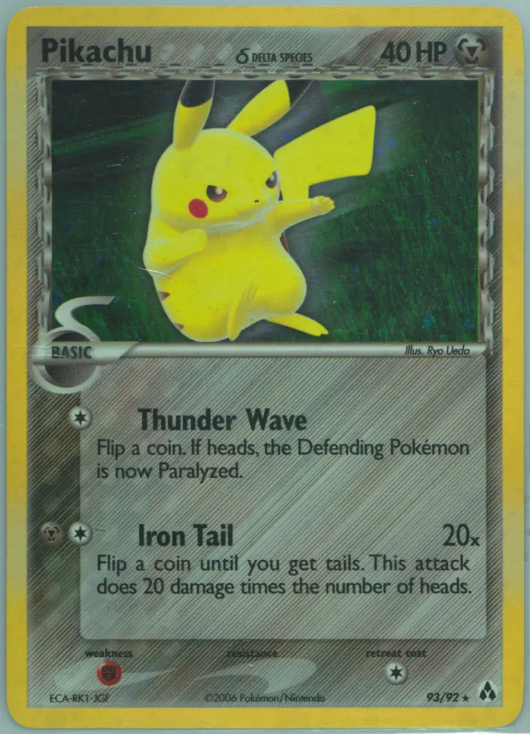 Pikachu δ card photo