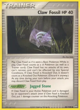 Claw Fossil card photo