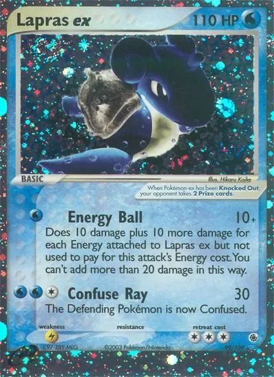 Lapras ex card photo