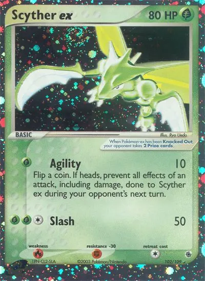 Scyther ex card photo