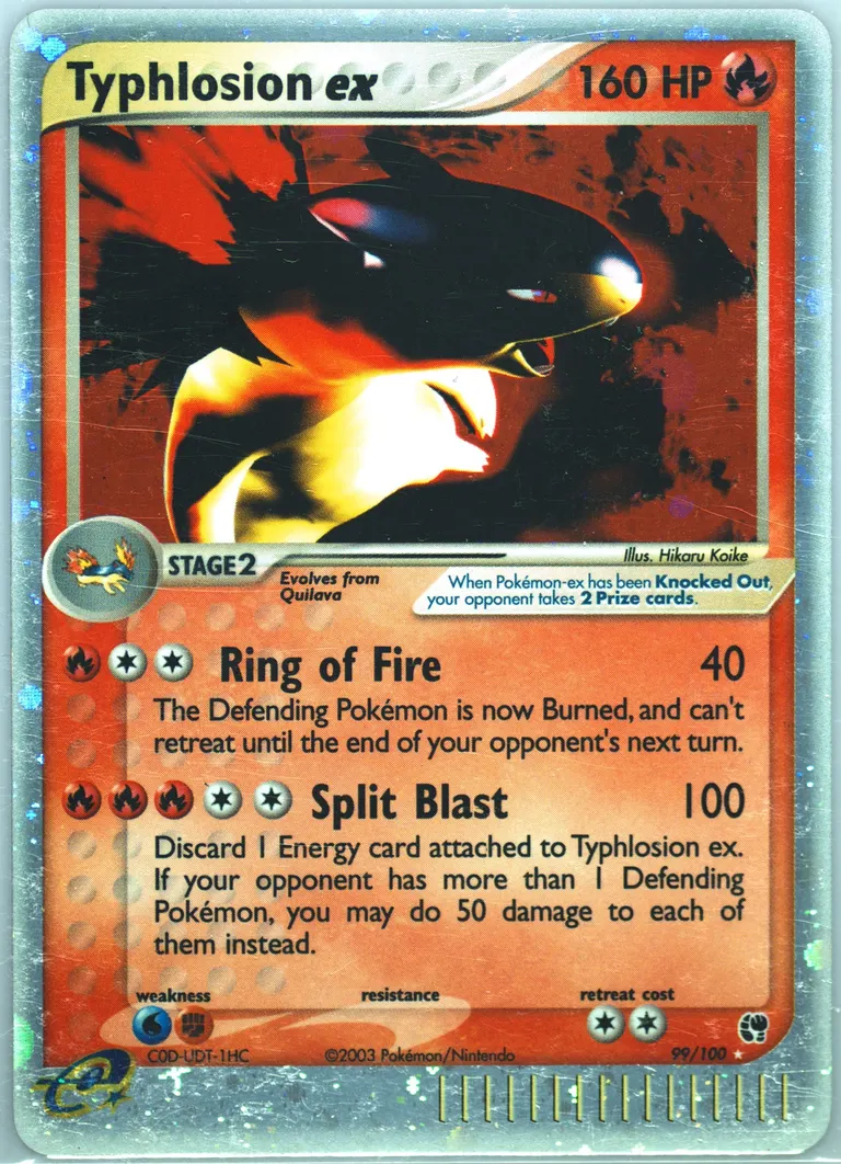 2003 Pokemon EX Sandstorm #99 Typhlosion EX Holo PSA 9 Card MINT Trusted Seller!